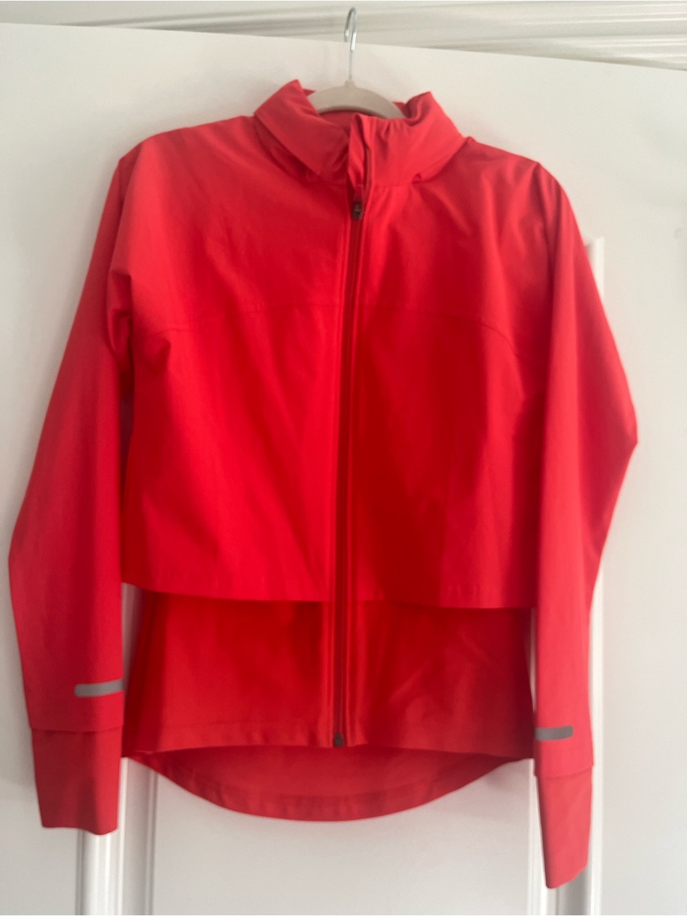 Sweaty Betty Red-Orange Zip-Front light-weight Jacket